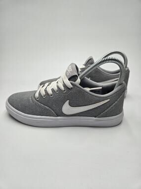 Nike SB Check Solarsoft Canvas Cool Grey White Skate Shoes Women's Size 6.5